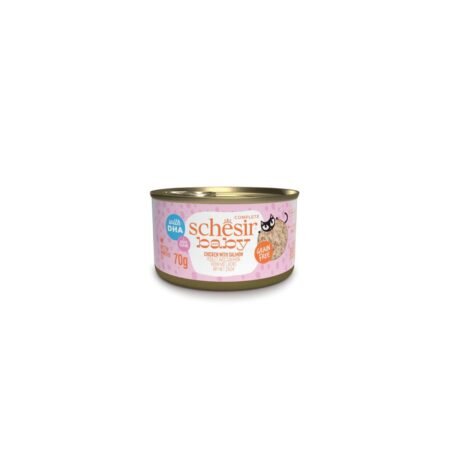 SCHESIR CAT BABY CHICKEN AND SALMON FILLETS CAN 70gr