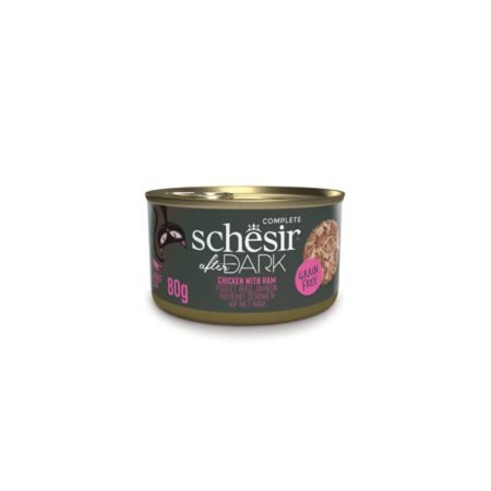 SCHESIR CAT AFTER DARK CHICKEN WITH HAM FILLET CAN 80gr C21112408