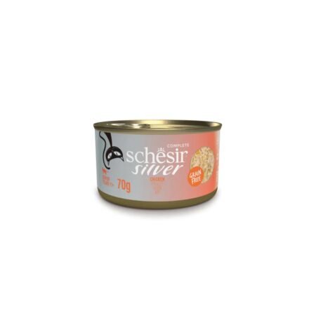 SCHESIR CAT SILVER CHICKEN FILLETS CAN 70gr