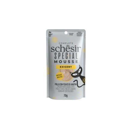 SCHESIR CAT SPECIAL EXIGENT CHICKEN AND DUCK MOUSSE POUCH 70gr