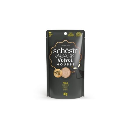 SCHESIR CAT AFTER DARK VELVET CHICKEN MOUSE POUCH 80gr