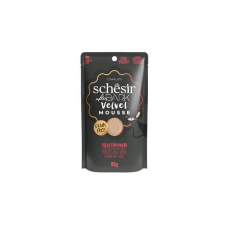 SCHESIR CAT AFTER DARK VELVET CHICKEN WITH BEEF MOUSE POUCH 80gr