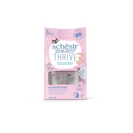 SCHESIR CAT BABY THRIVE CHICKEN AND CHICKEN LIVER SACHET 20*8gr