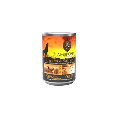 AMBROSIA  DOG ADULT CHICKEN AND SALMON 400gr