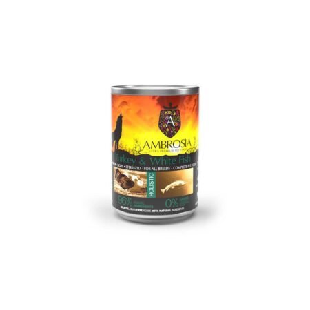AMBROSIA  DOG SENIOR LIGHT TURKEY AND WHITE FISH 400gr