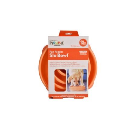 FUN SLOW FEEDER SWIRL ORANGE LARGE