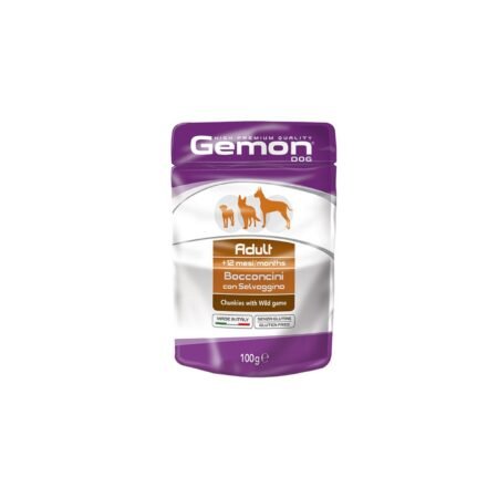 GEMON DOG ADULT WILD GAME POUCH 100gr