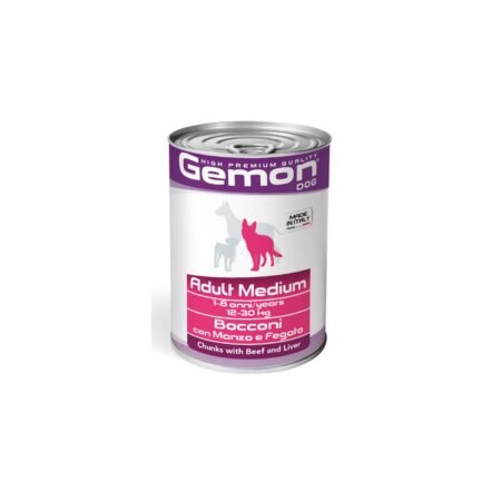 GEMON DOG ADULT MEDIUM BEEF LIVER CHUNKIES 415gr