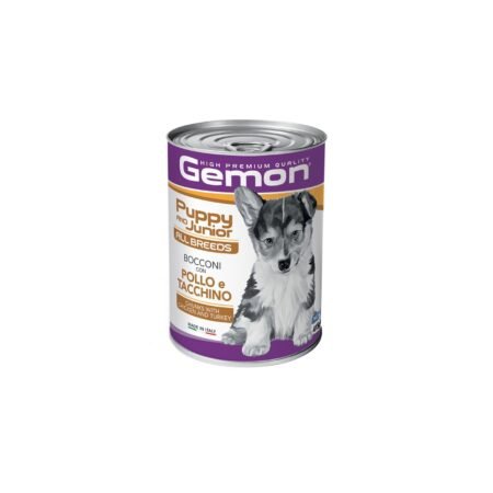 GEMON DOG PUPPY CHICKEN  TURKEY CHUNKIES 415gr