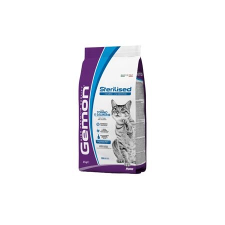 GEMON CAT ADULT STERILISED TUNA AND SALMON 2KG