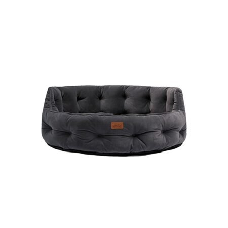 JOULES CHESTERFIELD PET BED GREY LARGE 70ø*25CM