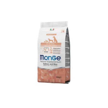 MONGE SL PUPPY AND JUNIOR  ALL BREEDS SALMON AND RICE MONOPROTEIN 2.5kg