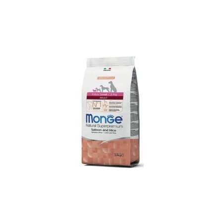 MONGE  EXTRA SMALL ADULT  SALMON AND RICE MONOPROTEIN 2.5kg