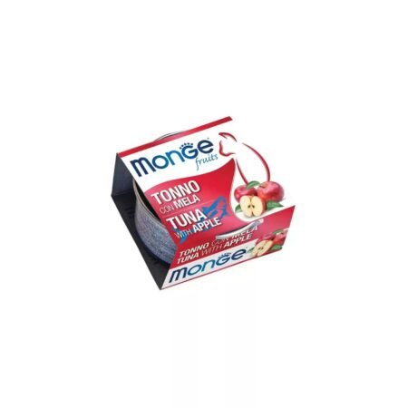 MONGE FRUIT FELINE ADULT TUNA AND APPLE FILLETS  CAN 80gr