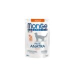 MONGE MONOPROTEIN FELINE ADULT DUCK PATE POUCH 85gr