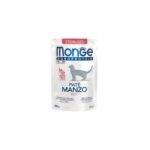 MONGE MONOPROTEIN FELINE STERILISED BEEF PATE POUCH 85gr