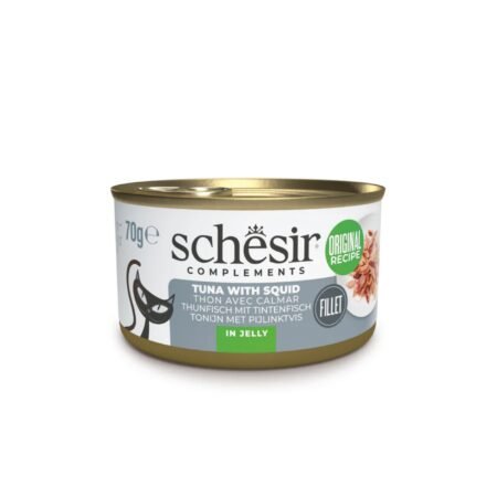 SCHESIR CAT TUNA WITH SQUID IN JELLY CAN 70gr COMPLEMENTARY