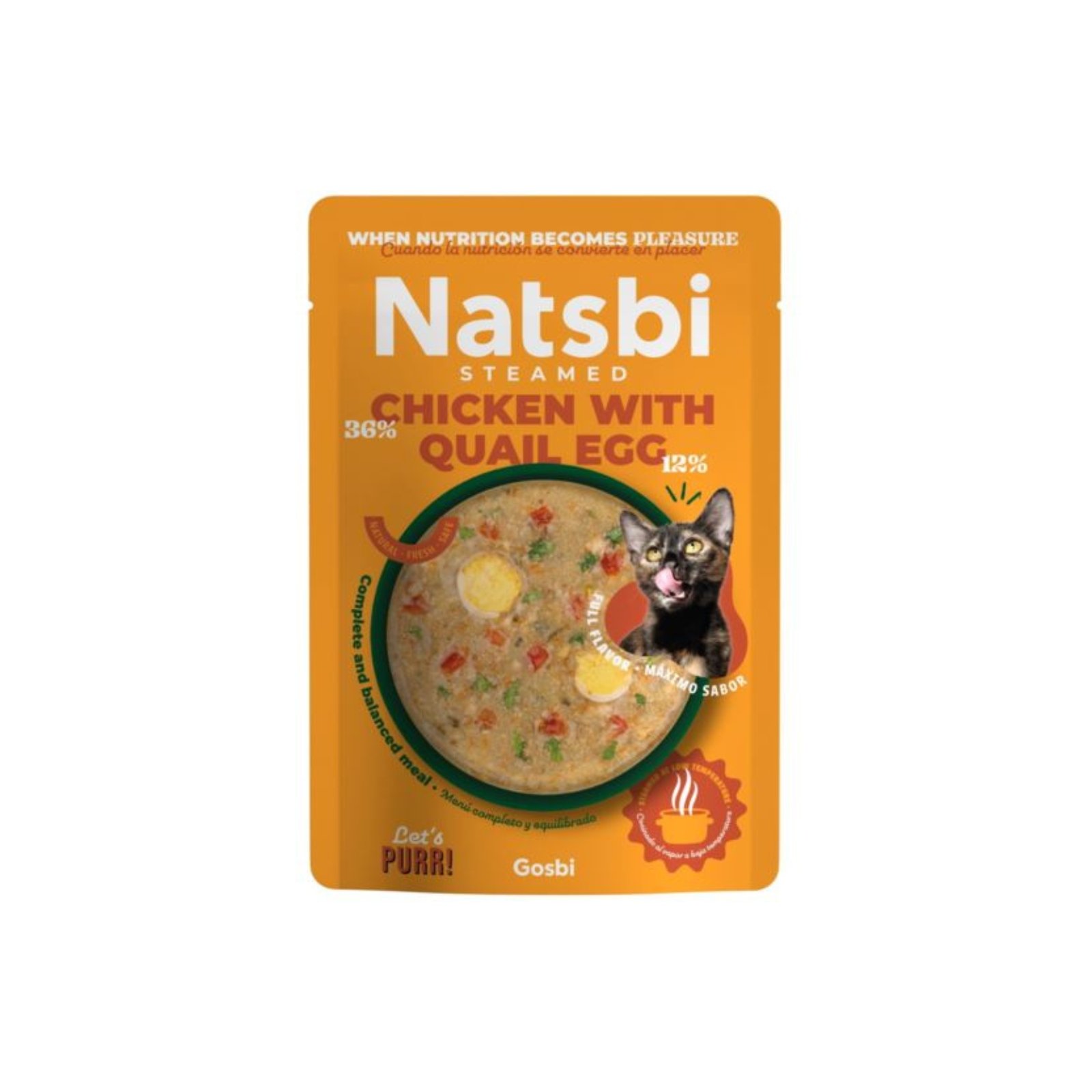 Gosbi-cat-natsbi-steamed chicken with quail egg
