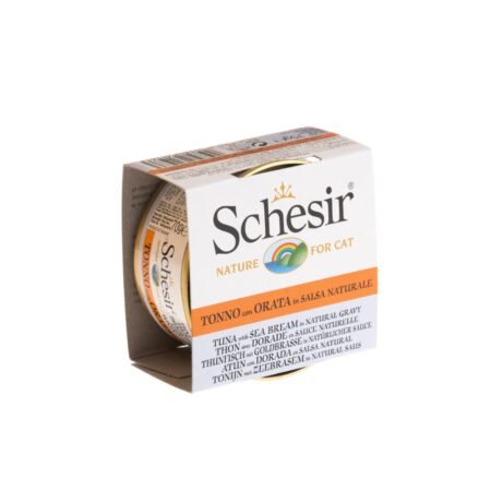 SCHESIR CAT TUNA AND SEABREAM  IN GRAVY SAUCE 70gr
