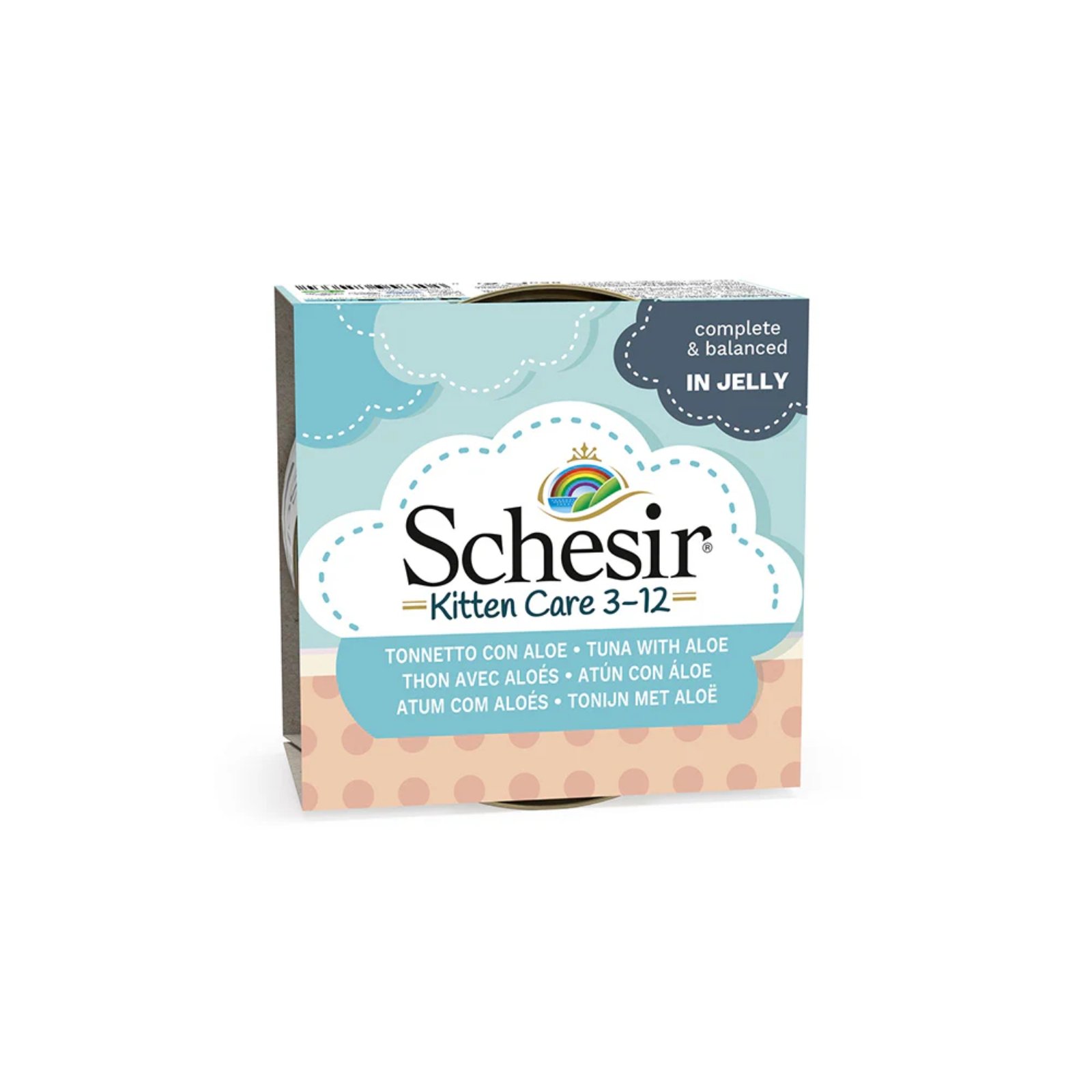 schesir-cat-wet food-Tuna With Aloe Kitten in jelly 85g in can
