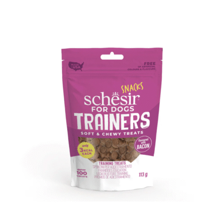 SCHESIR SOFT AND CHEWY BACON DOG SNACK 113gr