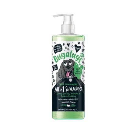 BUGALUGS Wild Lemongrass All in 1 Dog Shampoo with Shed Control 500ml