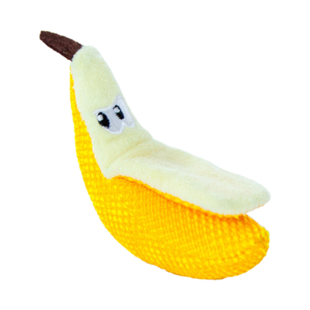 Dental Banana Cat Chew Toy Yellow with Catnip 11cm