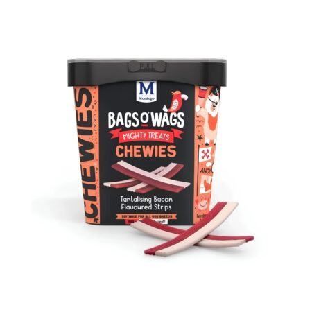 MONTEGO Bags O’ Wags Chewies Tantalising Bacon Flavoured Strips for Dogs 120g