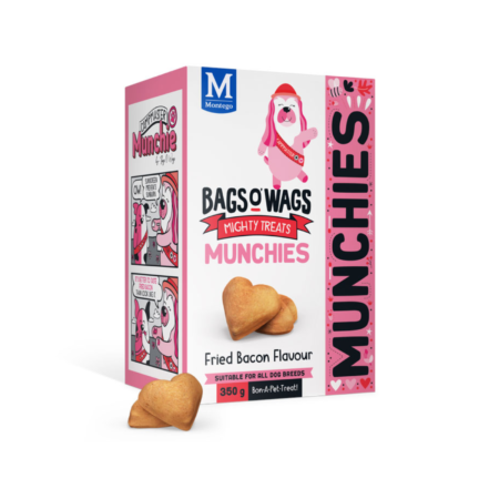 MONTEGO Bags O’ Wags Munchies Fried Bacon Flavour Dog Treats 350g