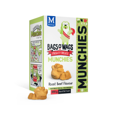 MONTEGO Bags O’ Wags Munchies Roast Beef Flavour Dog Treats 350g
