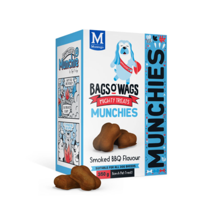 MONTEGO Bags O’ Wags Munchies Smoked BBQ Flavour Dog Treats 350g