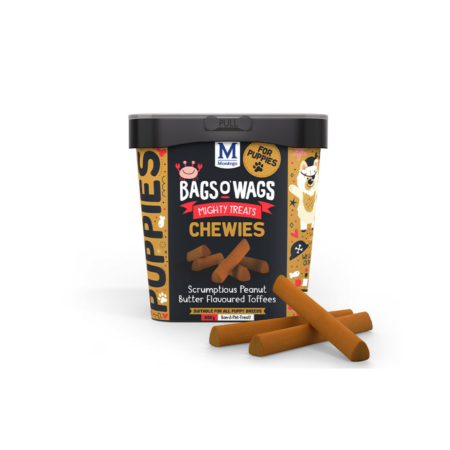 MONTEGO Bags O’ Wags Puppy Peanut Butter Flavoured Toffees 350g