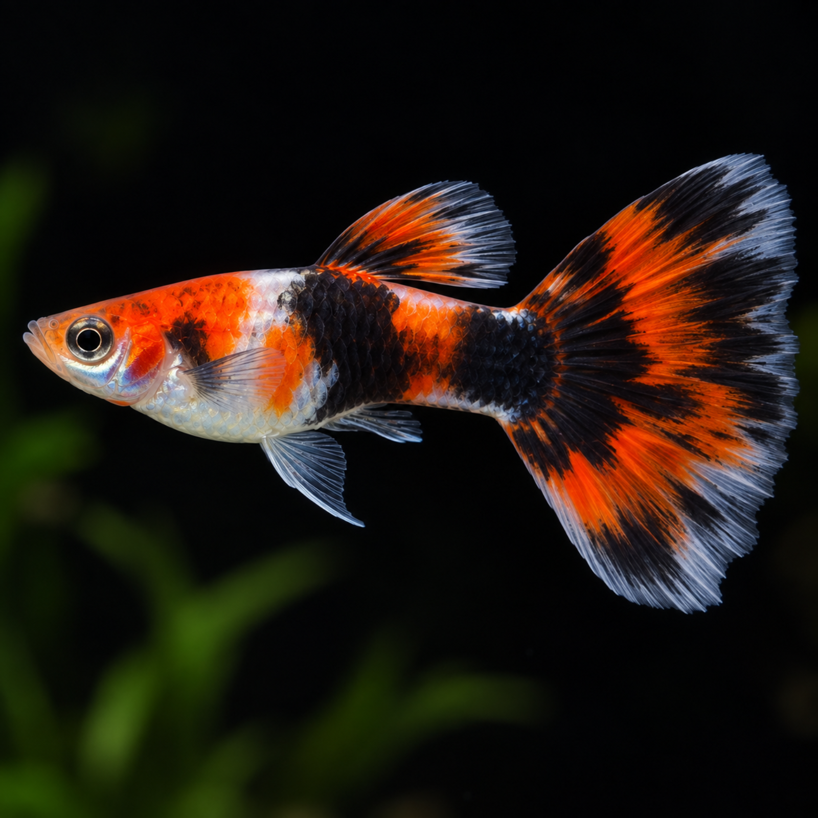 Koi Tuxedo Guppy Freshwater Aquarium Fish 3–4cm