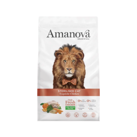 Amanova Cat Sterilised Low Grain with Exquisite Chicken 300gr