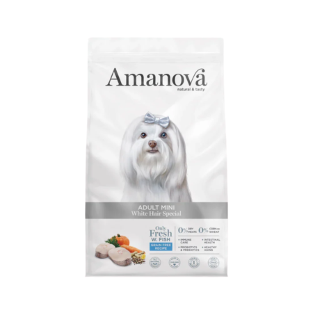 Amanova Dog Adult Mini Fresh White Fish White Hair Special 800gr