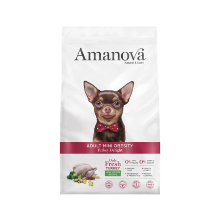 AMANOVA Dog Adult Mini Obesity Turkey Delight 800g