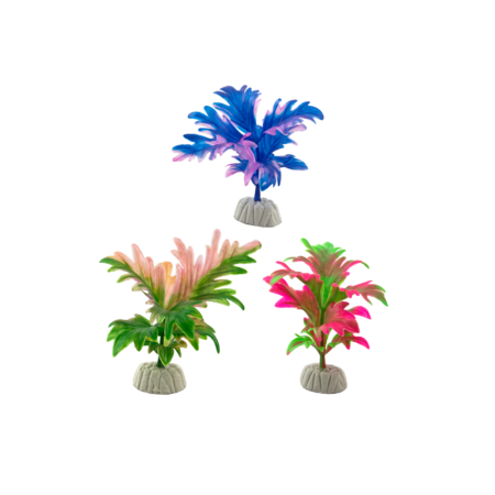 NOBLEZA Single Branch Plastic Aquarium Plant 10cm