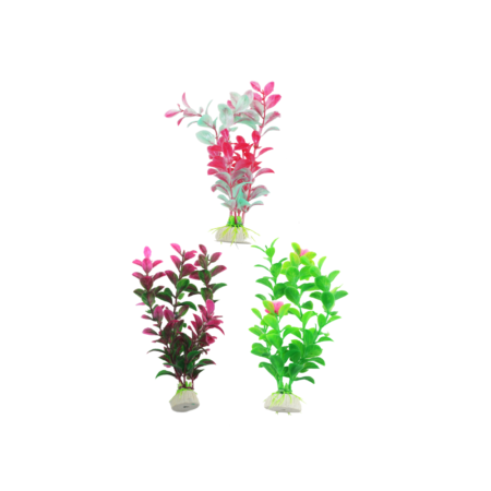 NOBLEZA Single Branch Plastic Aquarium Plant 20cm