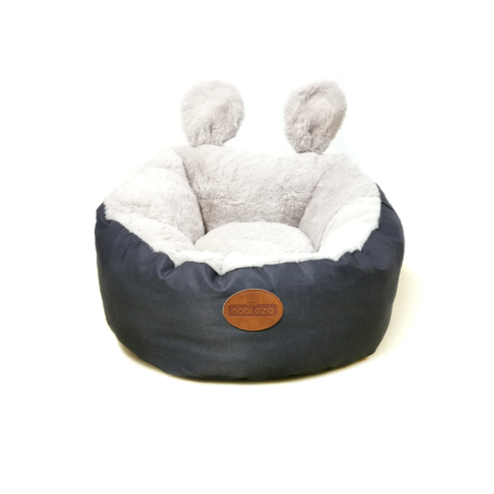 NOBLEZA Plush Cat Bed with Bunny Ears Medium 52 x 52 x 32cm