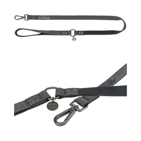 TRIXIE CityStyle Cotton Dog Lead S–M Black 1.20m / 13mm